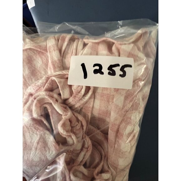 Pink Gingham Ruffled Smocked Dress By Mable Small Cottacore feminine - Picture 8 of 8